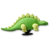 3D-Jibbitz-Anstecker «Grüner Dino mit Schuppen»