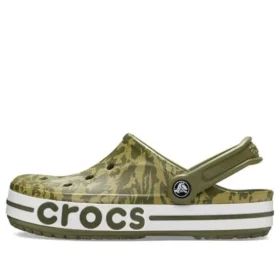 4 Unisex-Sandalen mit Camouflage-Print in Grün