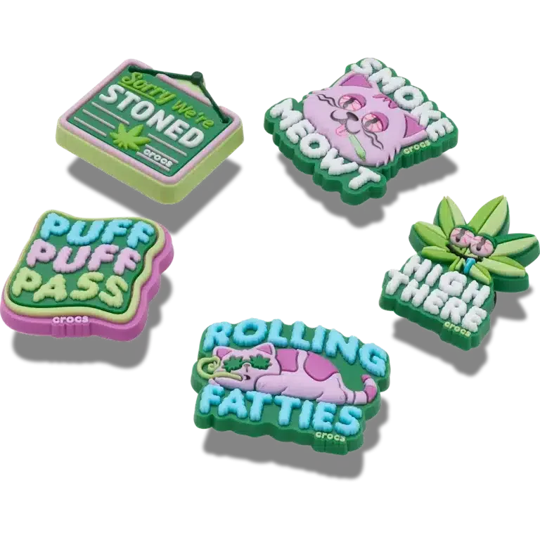 420 Hanf-Cuties 5er-Pack Jibbitz-Anstecker 420 Hanf-Cuties 5er-Pack Jibbitz-Anstecker