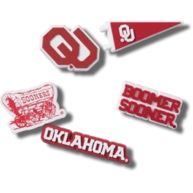 5er-Pack Jibbitz-Anstecker der Univ of Oklahoma