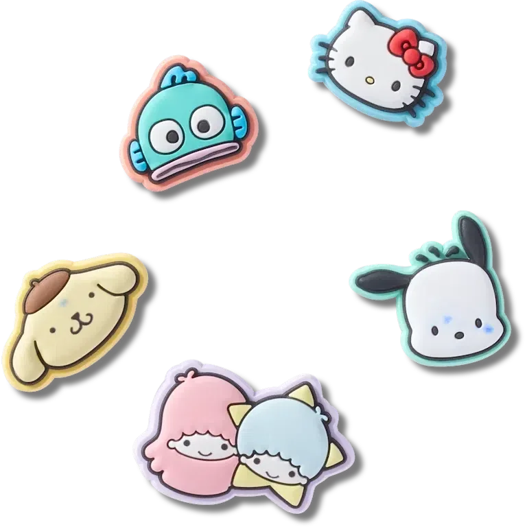 «B’hello Kitty® und Freunde 5er-Pack Jibbitz-Schuhanhänger» «B’hello Kitty® und Freunde 5er-Pack Jibbitz-Schuhanhänger»