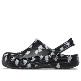 Baya Clogs mit saisonalem Print «Black Daisy»