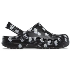 Baya Clogs mit saisonalem Print «Black Daisy»