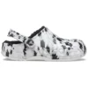 Baya Lined Clog mit Fleecefutter, Unisex-Hausschuhe in Weiss und Grau «White Grey»