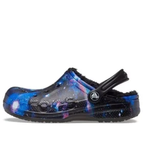 Baya Lined Fuzzy-Strap Galaxy Clogs «Black Multi»
