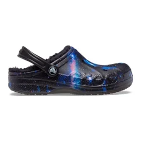 Baya Lined Fuzzy-Strap Galaxy Clogs «Black Multi»