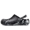 Baya Lined Marbled Clogs «Black Silver»
