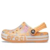 Bayaband Clogs mit saisonalem Print «Orange-Weiss»