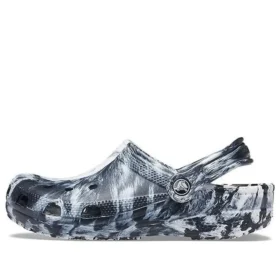 Beach Marbled Unisex-Sandalen in Schwarz und Weiss «Black White»