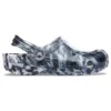 Beach Marbled Unisex-Sandalen in Schwarz und Weiss «Black White»