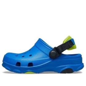 Blaue Sandalen mit flachem Absatz