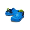 Blaue Sandalen mit flachem Absatz