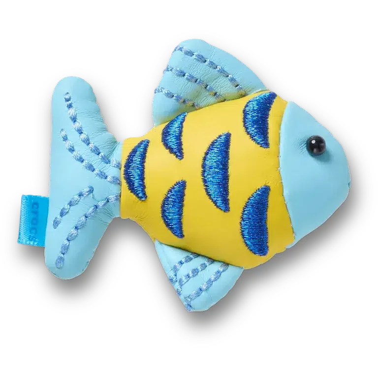 Blaue und goldene glitzernde Fisch-Jibbitz-Anstecker Blaue und goldene glitzernde Fisch-Jibbitz-Anstecker