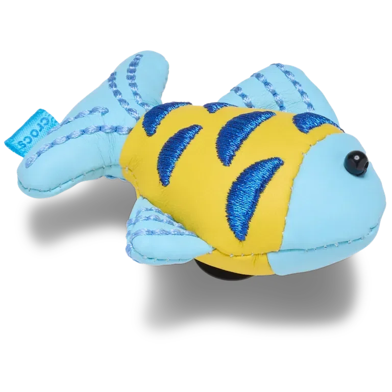 Blaue und goldene glitzernde Fisch-Jibbitz-Anstecker Blaue und goldene glitzernde Fisch-Jibbitz-Anstecker
