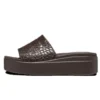 Brooklyn Croco Shine Slide Sandalen «Espresso»