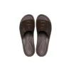 Brooklyn Croco Shine Slide Sandalen «Espresso»