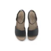 Brooklyn Keilabsatz-Sandalen mit Fussriemen «Black Beige»