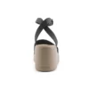 Brooklyn Keilabsatz-Sandalen mit Fussriemen «Black Beige»