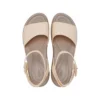 Brooklyn Keilabsatz-Sandalen mit Fussriemen «Cream White Brown»