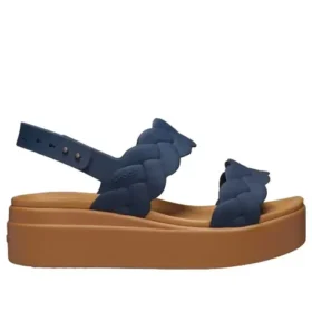 Brooklyn Woven Wedge Sandalen «Blue Brown»