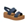 Brooklyn Woven Wedge Sandalen «Blue Brown»