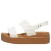 Brooklyn Woven Wedge Sandalen «White Brown»