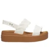 Brooklyn Woven Wedge Sandalen «White Brown»