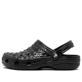 Classic Clogs aus Krokodilleder «Schwarz»