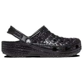 Classic Clogs aus Krokodilleder «Schwarz»