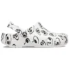Classic Clogs mit Totenkopf-Print «White Black»