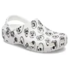 Classic Clogs mit Totenkopf-Print «White Black»