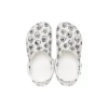 Classic Clogs mit Totenkopf-Print «White Black»