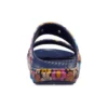 Classic Crocs Retro-Sandalen mit Blumenmuster «Blue Multi»
