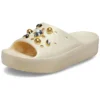 Classic Crystals Pearls Plateau-Pantoletten «Weiss»