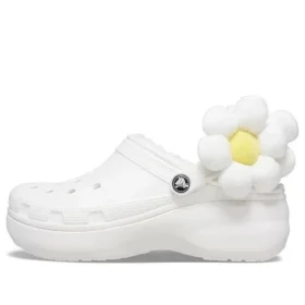 Classic Flower Clogs «Weiss»