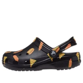 Classic Food Print Clogs «Schwarz Gelb»