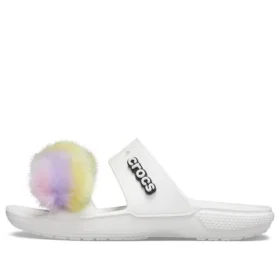 Classic Fur Sure 2-Riemen-Sandalen «Weiss»