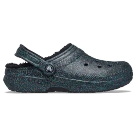 Classic Glitter Black Lined Clogs «Starry Skies»