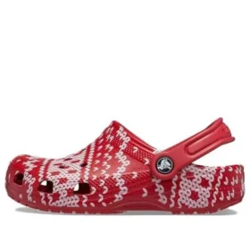Classic Holiday Sweater Clogs «Red White»