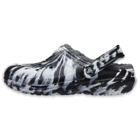Classic Lined Clog Outdoor-Sandalen «Marbled White Black»