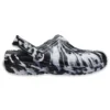 Classic Lined Clog Outdoor-Sandalen «Marbled White Black»