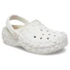 Classic Lined Clog with geometric pattern and lining «White»