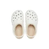 Classic Lined Clog with geometric pattern and lining «White»