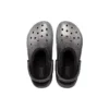 Classic Lined Clogs mit Glitter «Black Silver»