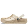 Classic Lined Clogs mit Glitter «Gold»