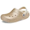 Classic Lined Clogs mit Glitter «Gold»
