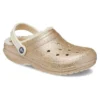 Classic Lined Clogs with Glitter «Gold-Weiss»
