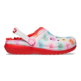 Classic Lined Elevated Sweethearts Clogs «Rot-Weiss»