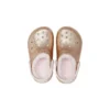 Classic Lined Glitter Clogs «Gold Pink»