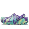 Classic Lined Marbled Clog «Neon Purple Multi»